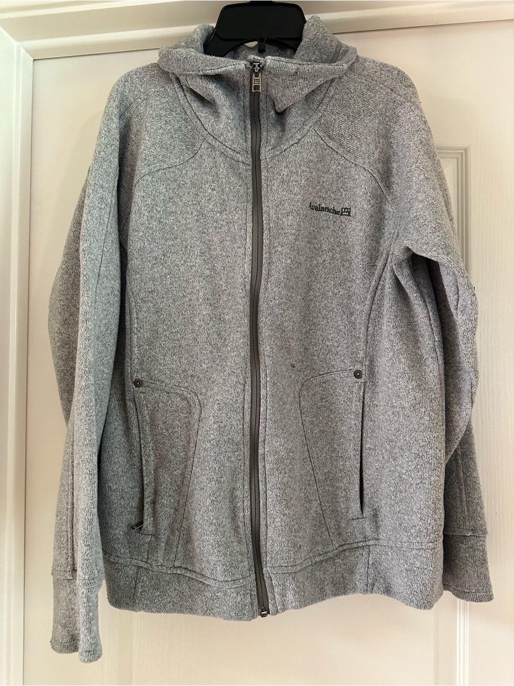 Avalanche Men's Heather Gray Zip-Up Hooded Shirt Jacket